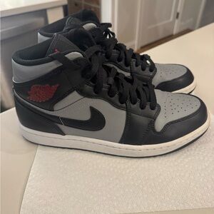 Jordan Black and Gray High-Top Sneakers